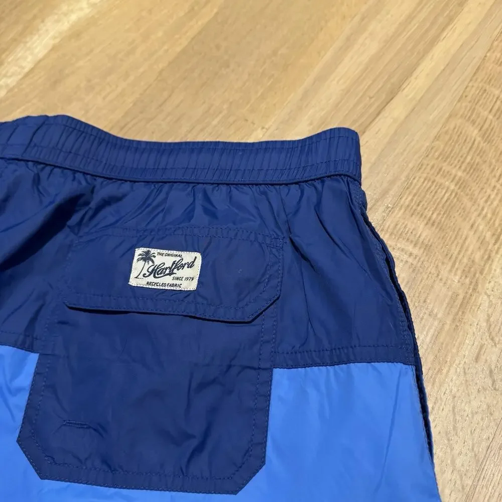 Hartford Men’s Swim Shorts Trunks Mesh Lined 6” Inseam Blue Bicolor Size XXL NWT